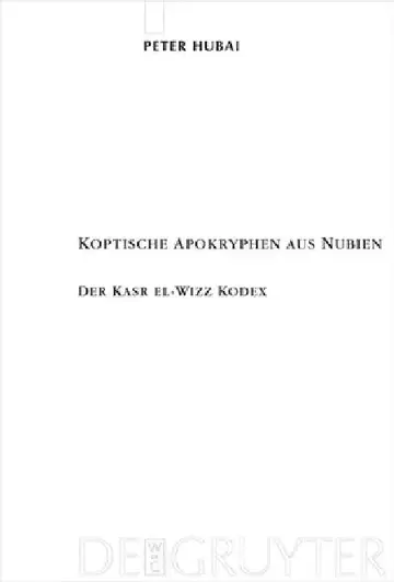 Cover of Koptische Apokryphen Aus Nubien