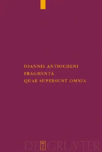 Cover of Ioannis Antiocheni fragmenta quae supersunt omnia