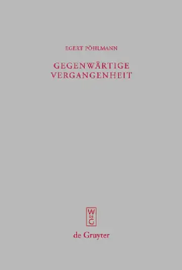 Cover of Gegenwärtige Vergangenheit