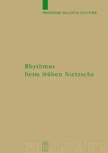 Cover of Rhythmus Beim Frühen Nietzsche