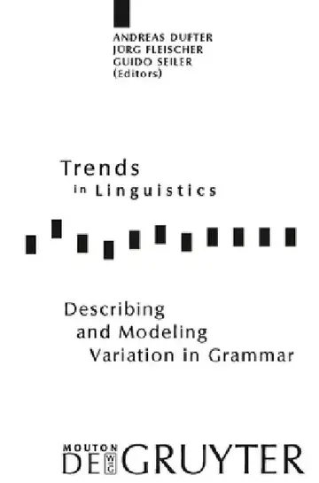 Cover of Describing and Modeling Variation in Grammar