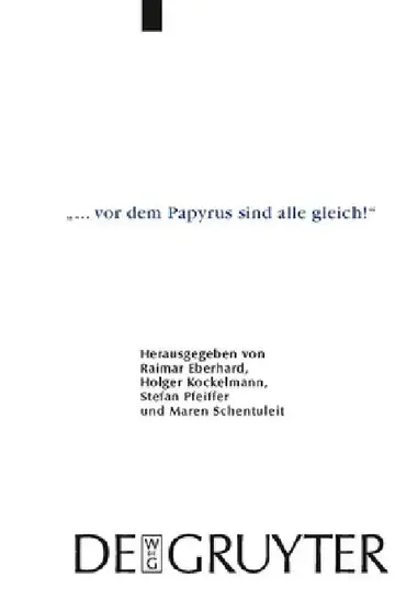 Cover of "... vor dem Papyrus sind alle gleich!"