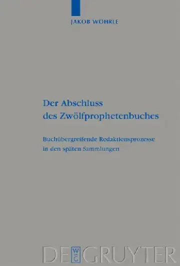 Cover of Der Abschluss des Zwölfprophetenbuches