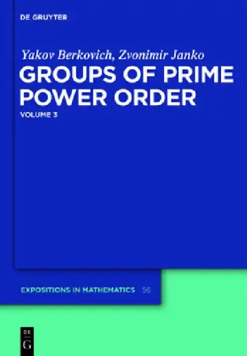 Cover of Groups of Prime Power Order. Volume 3