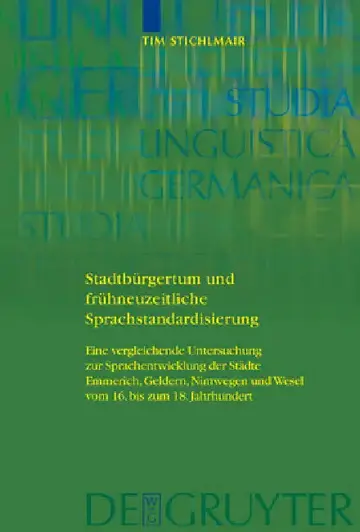 Cover of Stadtbürgertum und frühneuzeitliche Sprachstandardisierung
