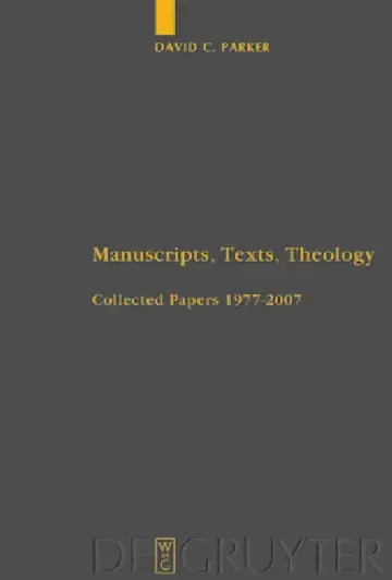 Cover of Manuscripts, Texts, Theology