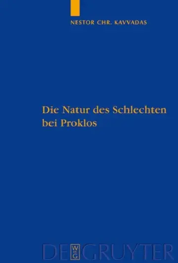 Cover of Die Natur des Schlechten bei Proklos