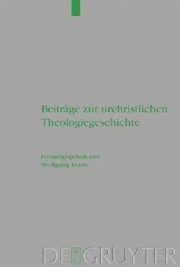 Cover of Beiträge Zur Urchristlichen Theologiegeschichte
