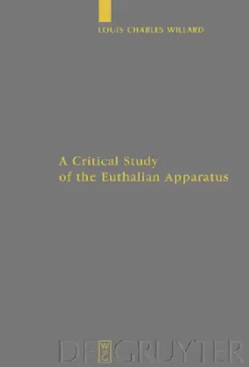 Cover of A Critical Study of the Euthalian Apparatus