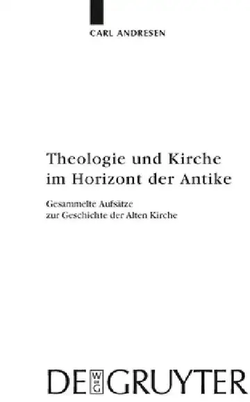 Cover of Theologie und Kirche im Horizont der Antike