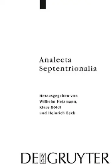 Cover of Analecta Septentrionalia
