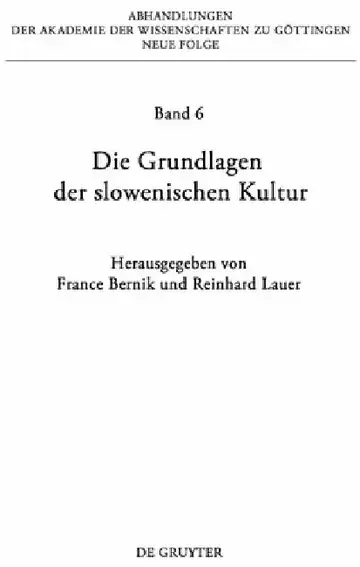 Cover of Die Grundlagen der slowenischen Kultur