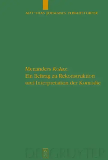 Cover of Menanders "Kolax"