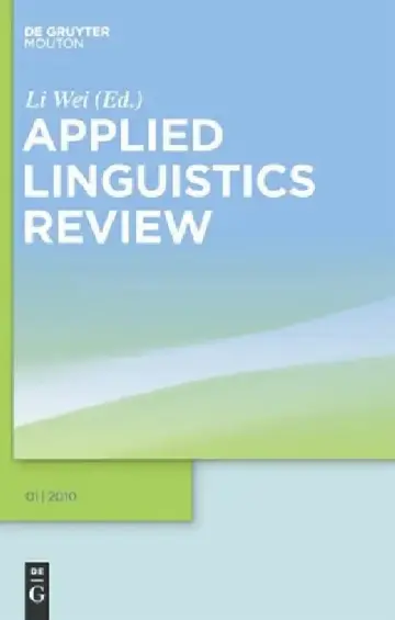Cover of Applied Linguistics Review. 2010 1