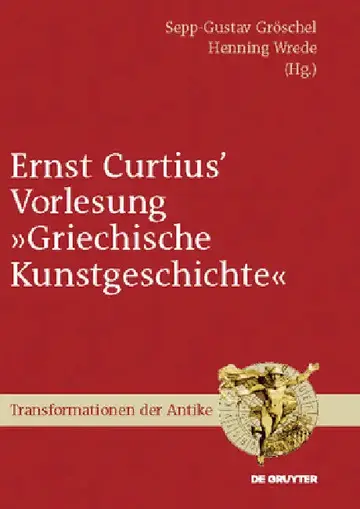Cover of Ernst Curtius' Vorlesung "Griechische Kunstgeschichte"
