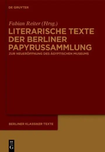 Cover of Literarische Texte der Berliner Papyrussammlung