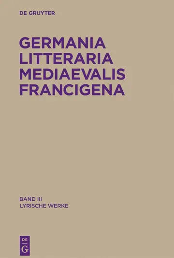 Cover of Lyrische Werke