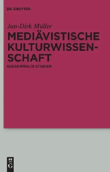 Cover of Mediävistische Kulturwissenschaft