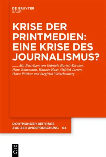 Cover of Krise der Printmedien