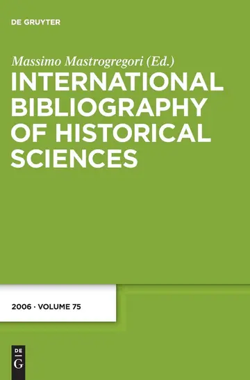 Cover of International Bibliography of Historical Sciences 2006
