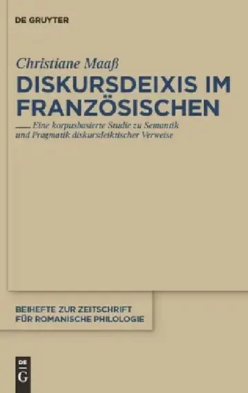 Cover of Diskursdeixis im Französischen
