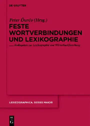 Cover of Feste Wortverbindungen und Lexikographie