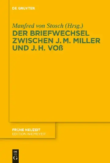 Cover of Der Briefwechsel zwischen Johann Martin Miller und Johann Heinrich Voß