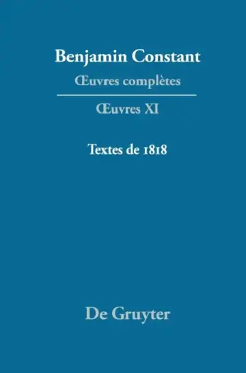 Cover of Textes de 1818