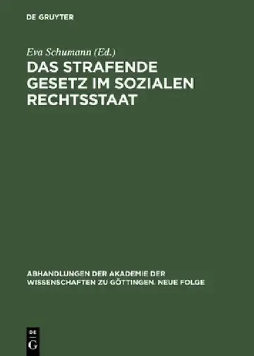 Cover of Das Strafende Gesetz Im Sozialen Rechtsstaat