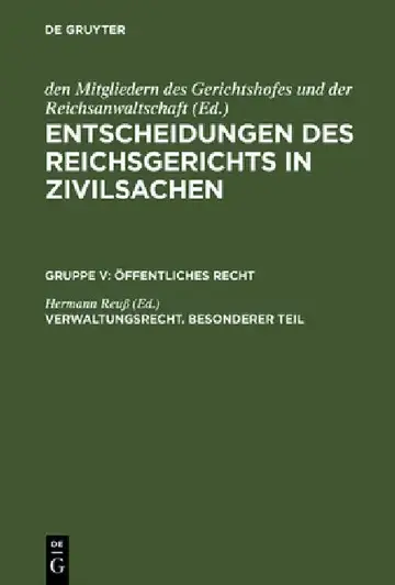 Cover of Verwaltungsrecht. Besonderer Teil