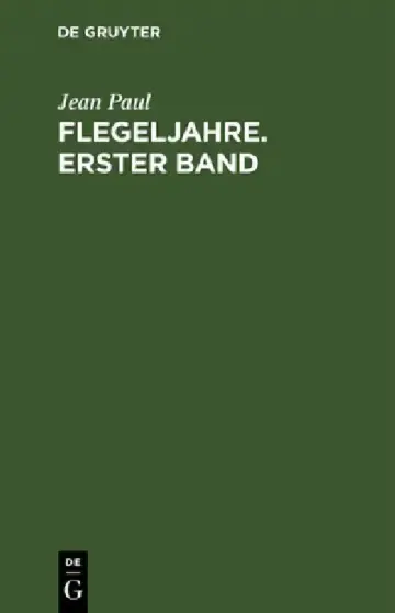 Cover of Flegeljahre. Erster Band