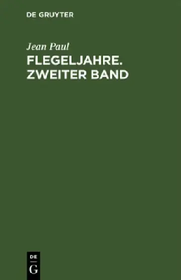Cover of Flegeljahre. Zweiter Band