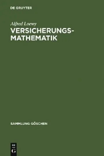 Cover of Versicherungsmathematik