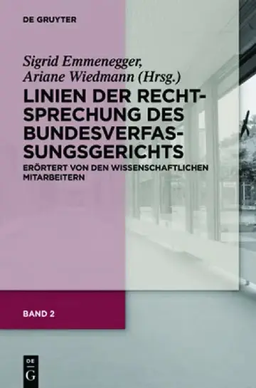 Cover of Linien Der Rechtsprechung Des Bundesverfassungsgerichts - Erortert Von Den Wissenschaftlichen Mitarbeiterinnen Und Mitarbeitern. Band 2