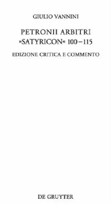 Cover of Petronii Arbitri "Satyricon" 100-115
