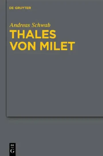 Cover of Thales von Milet in der frühen christlichen Literatur