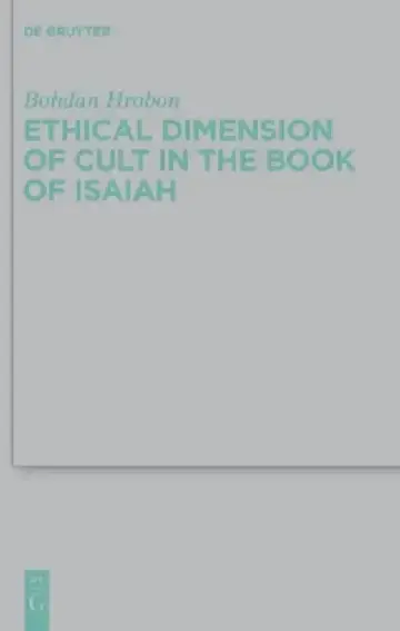 Cover of Ethical Dimension of Cult in the Book of Isaiah