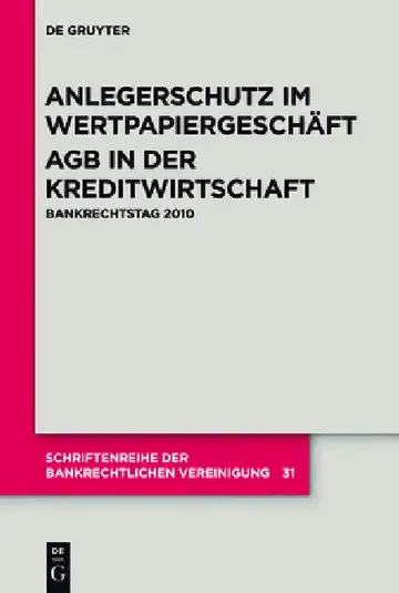 Cover of Anlegerschutz im Wertpapiergeschäft. AGB in der Kreditwirtschaft