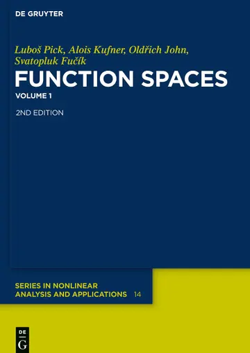 Cover of Function Spaces Volume 1