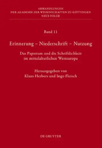 Cover of Erinnerung - Niederschrift - Nutzung