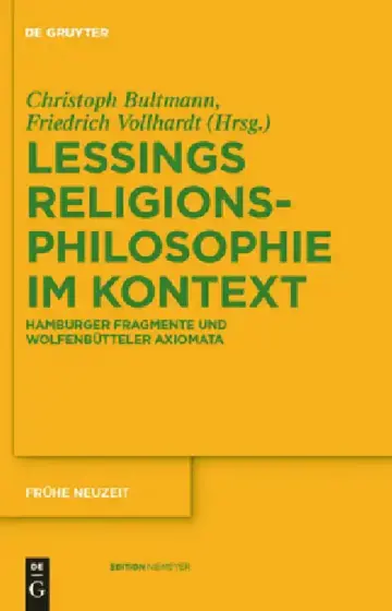 Cover of Gotthold Ephraim Lessings Religionsphilosophie im Kontext