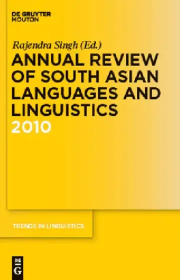 Cover of Annual Review of South Asian Languages and Linguistics