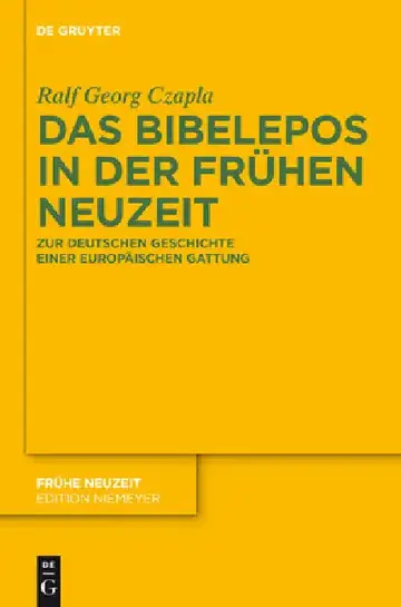 Cover of Das Bibelepos in der Frühen Neuzeit