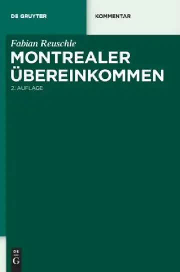 Cover of Montrealer Ubereinkommen