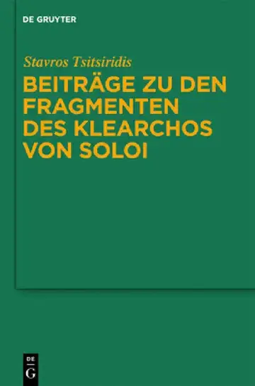 Cover of Beiträge Zu Den Fragmenten Des Klearchos Von Soloi