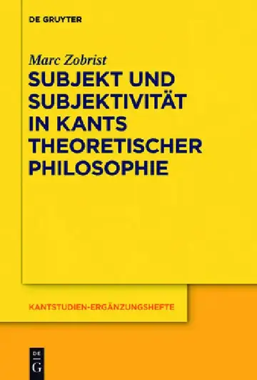 Cover of Subjekt und Subjektivität in Kants theoretischer Philosophie
