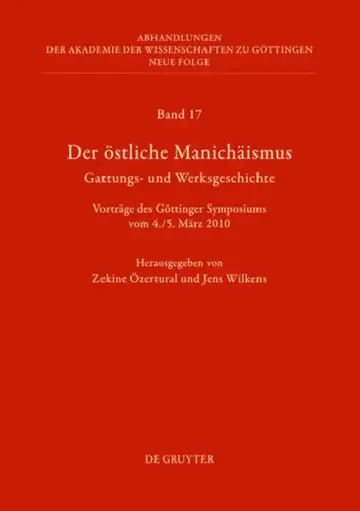 Cover of Der östliche Manichäismus - Gattungs- und Werksgeschichte