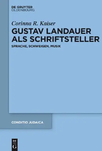 Cover of Gustav Landauer als Schriftsteller
