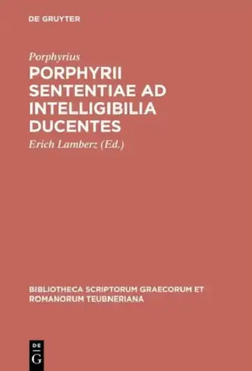 Cover of Porphyrii Sententiae AD Intelligibilia Ducentes