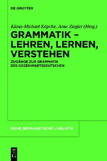 Cover of Grammatik - Lehren, Lernen, Verstehen